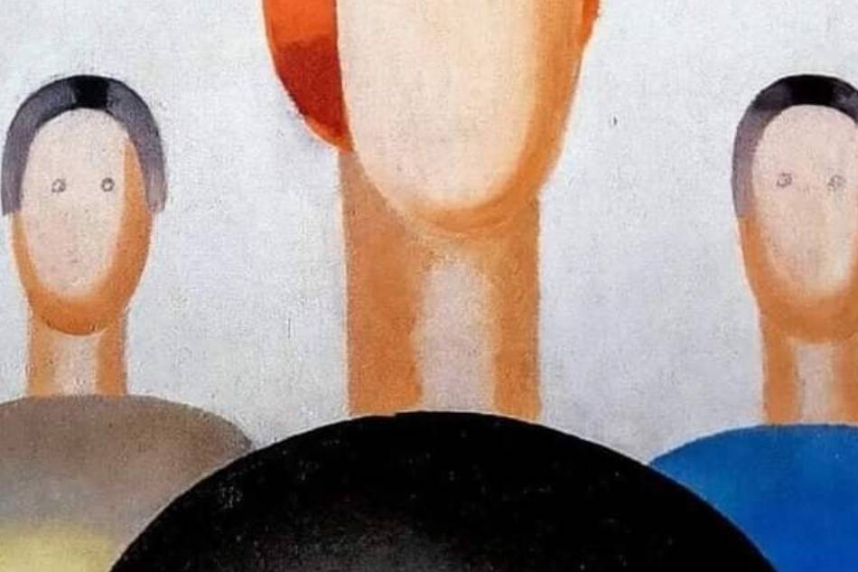 Sekyu ginuhitan ng mata ang $1-M painting sa Russia | ABS-CBN News