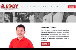 Ka Leody's camp discovers website named after him but directs users to Bongbong's