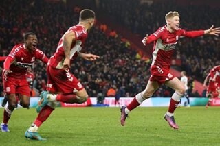Football: Middlesbrough shock Spurs in FA Cup
