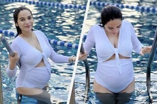 LOOK: Jennylyn Mercado shows baby bump in swimsuit
