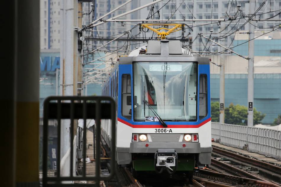 The MRT-3 test runs an overhauled train set that runs up to 50kph on October 29, 2020, as it prepares to deploy more trains in the coming days at faster travel times. Mark Demayo, ABS-CBN News