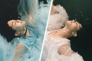 Dimples celebrates pregnancy with underwater shoot