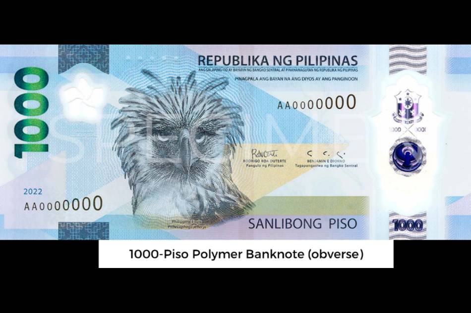 The new P1,000 polymer banknote. BSP Handout