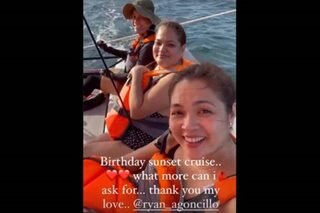 LOOK: Judy Ann celebrates birthday with sunset cruise