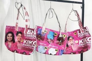 Fashion designer upcycles campaign tarpaulins into bags