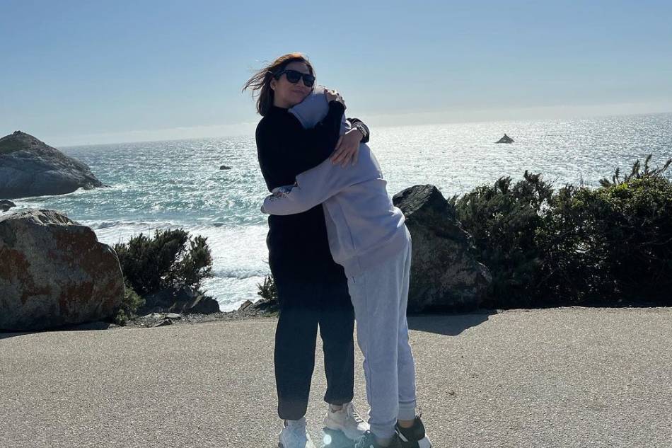 Kyla shares a hug with her 9-year-old son Toby in a photo posted in April 2022. Instagram: @kylaalvarez