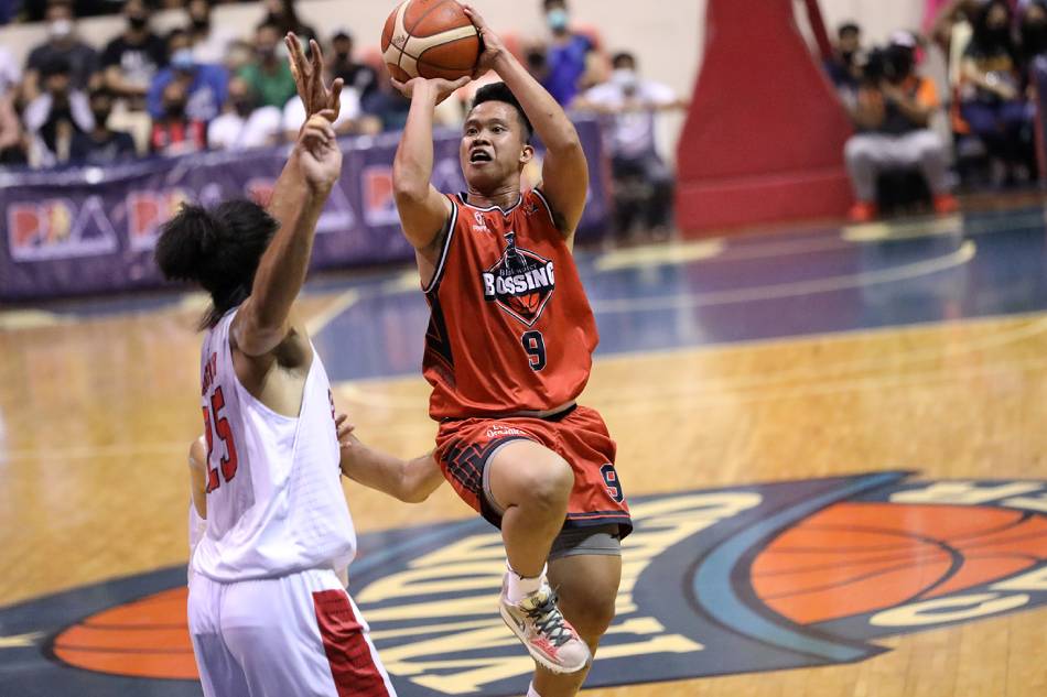 Baser Amer and the Blackwater Bossing were a minute away from pulling off an upset of Barangay Ginebra. PBA Images.