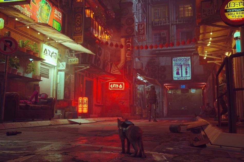 A scene from the video game Stray, in which you play a ginger cat exploring Hong Kong’s former Kowloon Walled City. Seven years in the making, the game is highly engaging. Photo: Annapurna Interactive via South China Morning Post