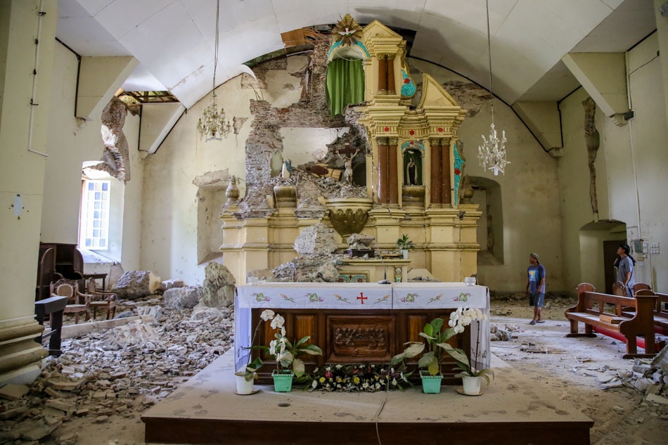 LOOK: Earthquake damages historical Tayum Church 4