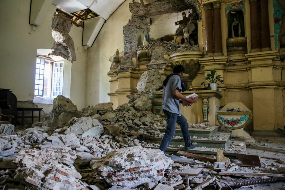 LOOK: Earthquake damages historical Tayum Church 7