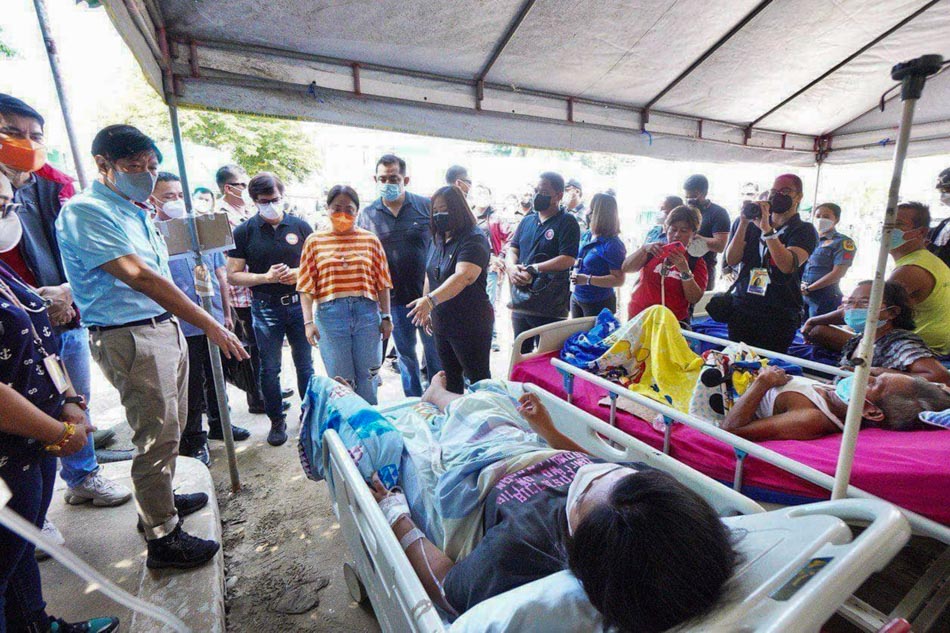 President Ferdinand Marcos, Jr. visits victims of the powerful earthquake in Abra, on July 28. Malacanang Photo/handout