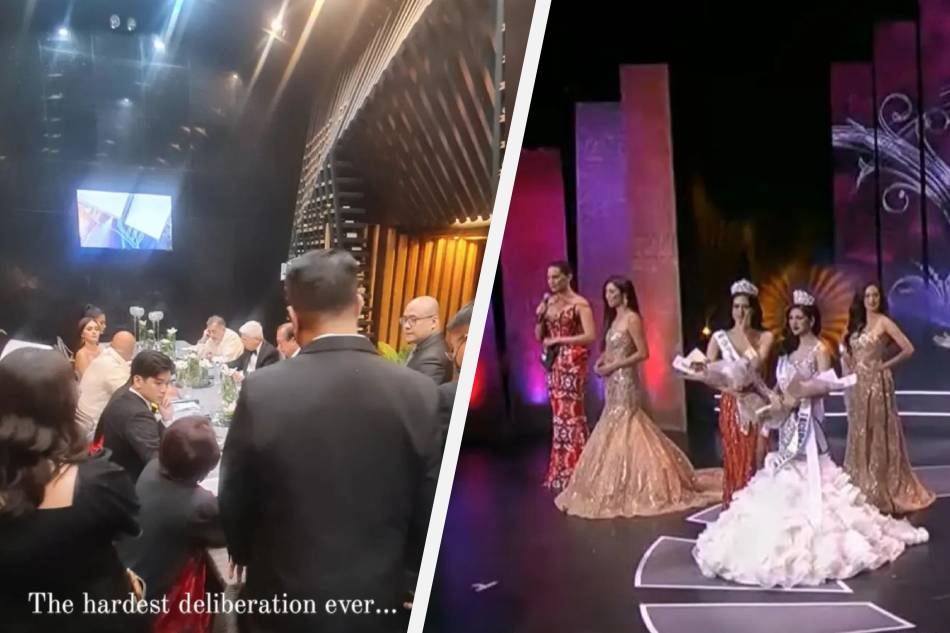 Catriona Gray shares images of the moment she announced the Binibining Pilipinas International winner, and the deliberation of judges. Instagram: @catriona_gray