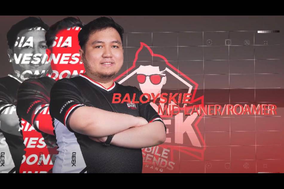 Geek Fam reveals that Allen Jedric 'Baloyskie' Baloy will be suiting up for the squad. Courtesy: Geek Fam's YouTube channel. 