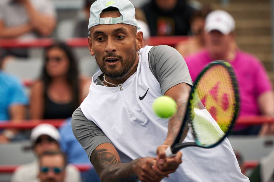 Nick Kyrgios of Australia in action against Hubert Hurkacz of Poland during the men's quater-finals ATP National Bank Open tennis tournament, in Montreal, Canada, 12 August 2022. Andre Pichette, EPA-EFE