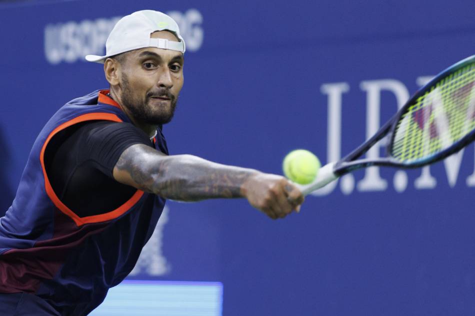 Nick Kyrgios of Australia returns the ball to Benjamin Bonzi of France in their second round match during the US Open Tennis Championships at the USTA National Tennis Center in in Flushing Meadows, New York, USA, 31 August 2022. The US Open runs from 29 August through 11 September. EPA-EFE/CJ GUNTHER