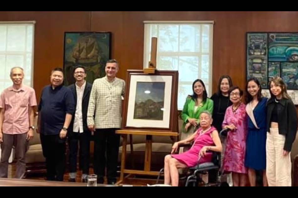 The 'Pasig River' painting by Fabian de la Rosa was turned over to the National Museum. Photo courtesy of Marissa Concepcion-Roque