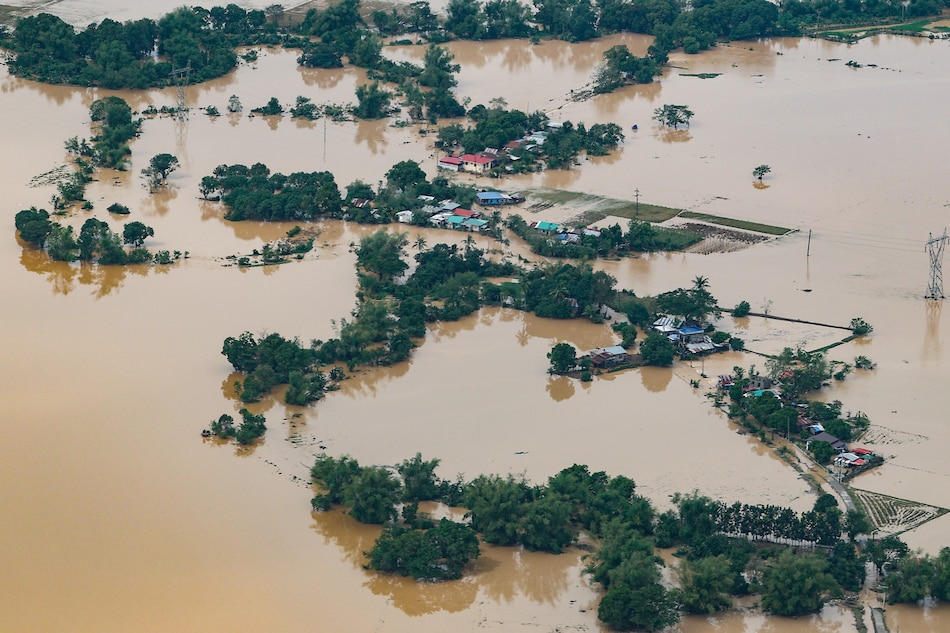 Photo shows inundated areas in Bulacan, Tarlac and Nueva Ecija taken during the aerial inspection of President Ferdinand Marcos Jr on Sept. 26, 2022. Office of the Press Secretary