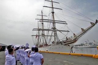 Norwegian ship Statsraad Lemkuhl arrives in Manila