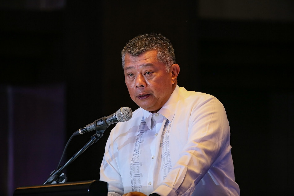 Department of Justice (DOJ) Secretary Jesus “Boying” Remulla delivers his speech during the National Buereau of Investigation’s 86th founding anniversary program held at the Diamond Hotel in Manila on Nov. 9, 2022. George Calvelo, ABS-CBN News