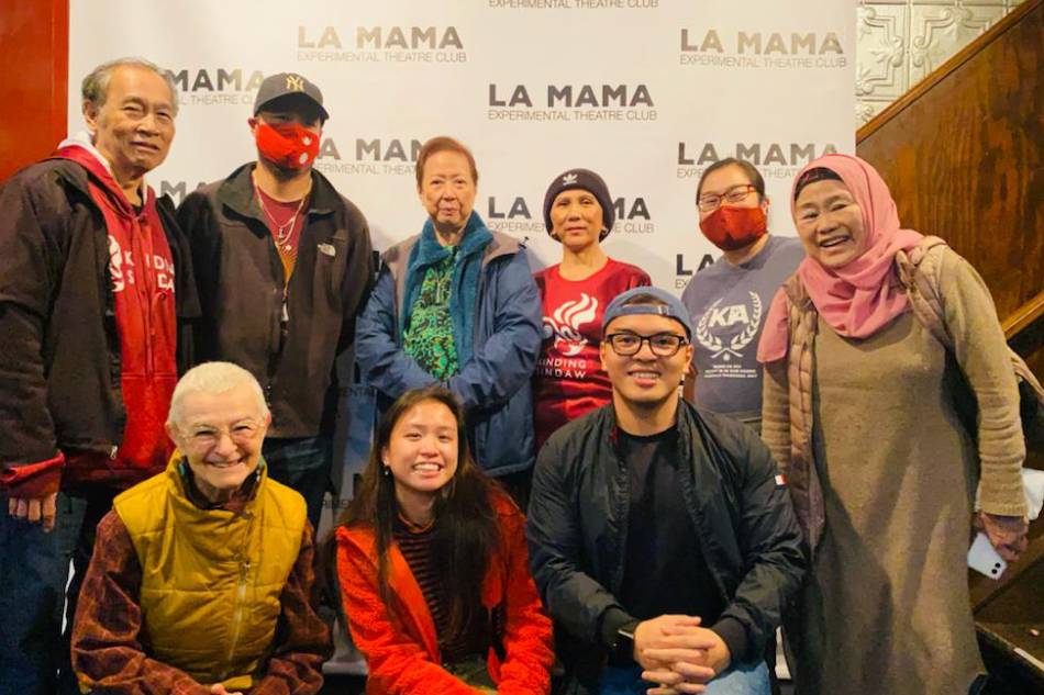 Cecile Alvarez with Potri Ranka Manis (far right standing), founder of New York-based dance theater Kinding Sindaw. Photo courtesy of Potri Manis