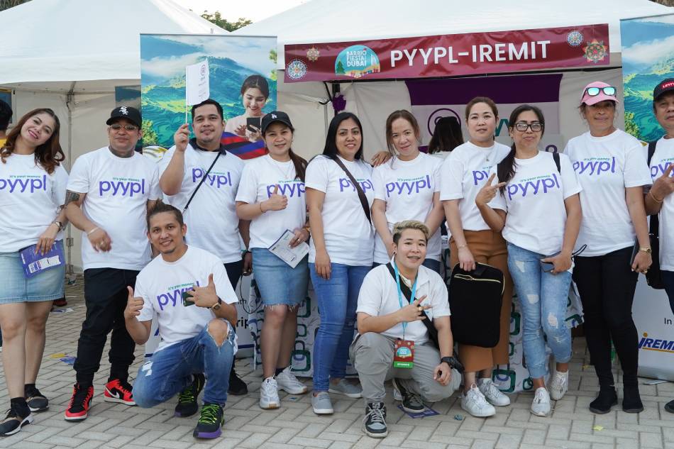 Filipinos gather at the Pyypl booth in UAE. Photo source: Pyypl
