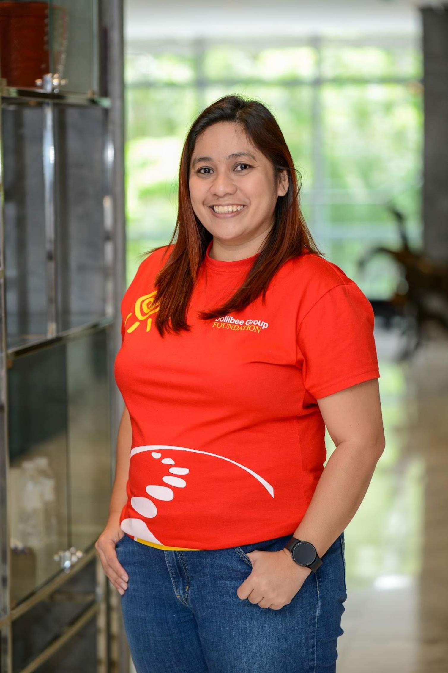 Didith Rosales leads the implementation of all JGF programs in the National Capital Region. Photo source: Jollibee Group Foundation