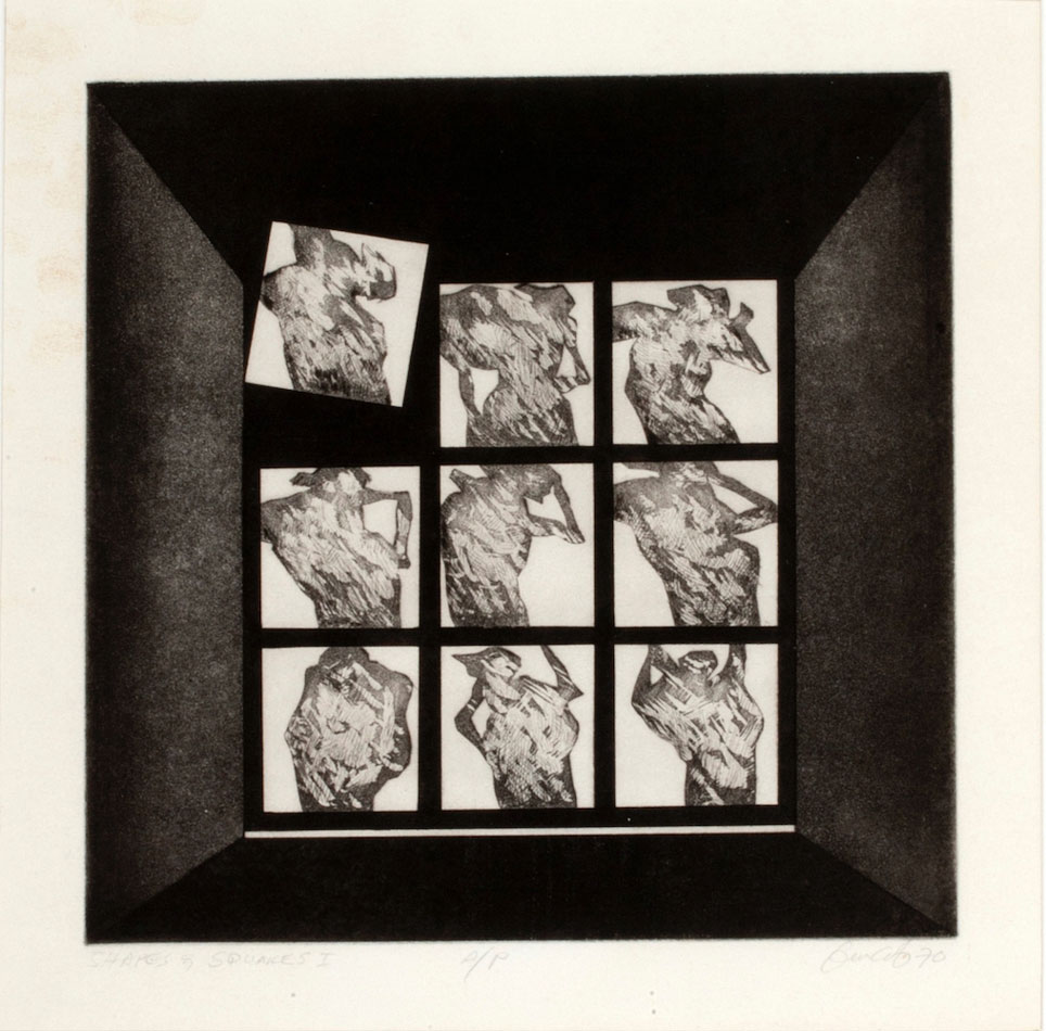 Shapes and Squares I, Artist Proof by Benedicto “Bencab” Cabrera, Etching and aquatint, 1970