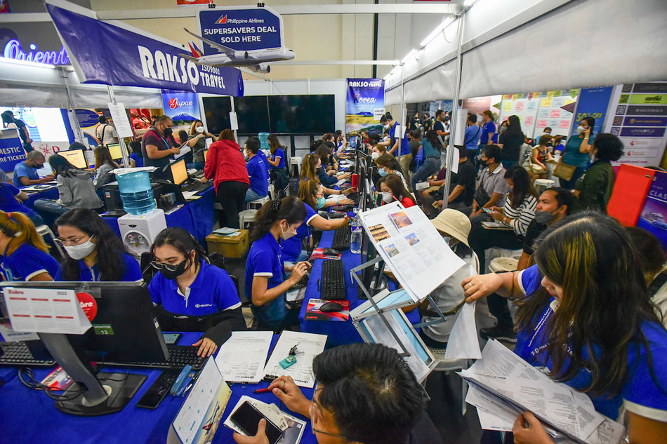 The Travel Expo 2023 opens its doors to the public on February 3, 2023 at the SMX Convention Center in Pasay City. The 30th Travel Expo, with over 300 exhibitors and 700 booths on display in two floors, is banking on the interest of the people who want to travel as the restrictions under the Covid-19 pandemic are lifted in destination countries. Maria Tan, ABS-CBN News