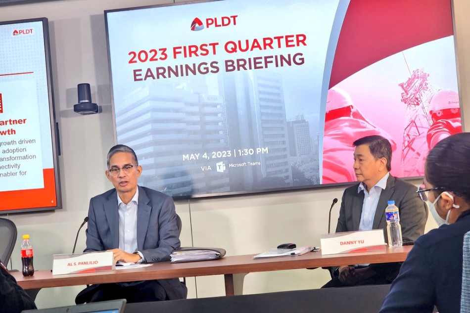 PLDT President and CEO Al Panlilio reports on the telco giant's corporate results. Jekki Pascual, ABS-CBN News