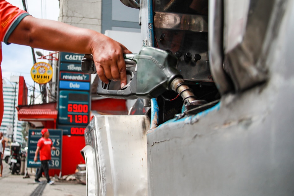 Public Utility jeepney drivers line up to refuel at a gasoline station in West Avenue in Quezon City on September 18, 2023, bracing themselves for another price hike the following day. Diesel prices are slated to go up by 2.50 pesos per liter, with Kerosene and Gasoline prices increasing at 2 pesos per liter. Jonathan Cellona, ABS-CBN News