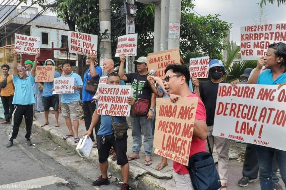  Transport group PISTON took to the streets of Metro Manila to protest against skyrocketing oil prices that have burdened the public utility jeepney sector. Jacque Manabat, ABS-CBN News
