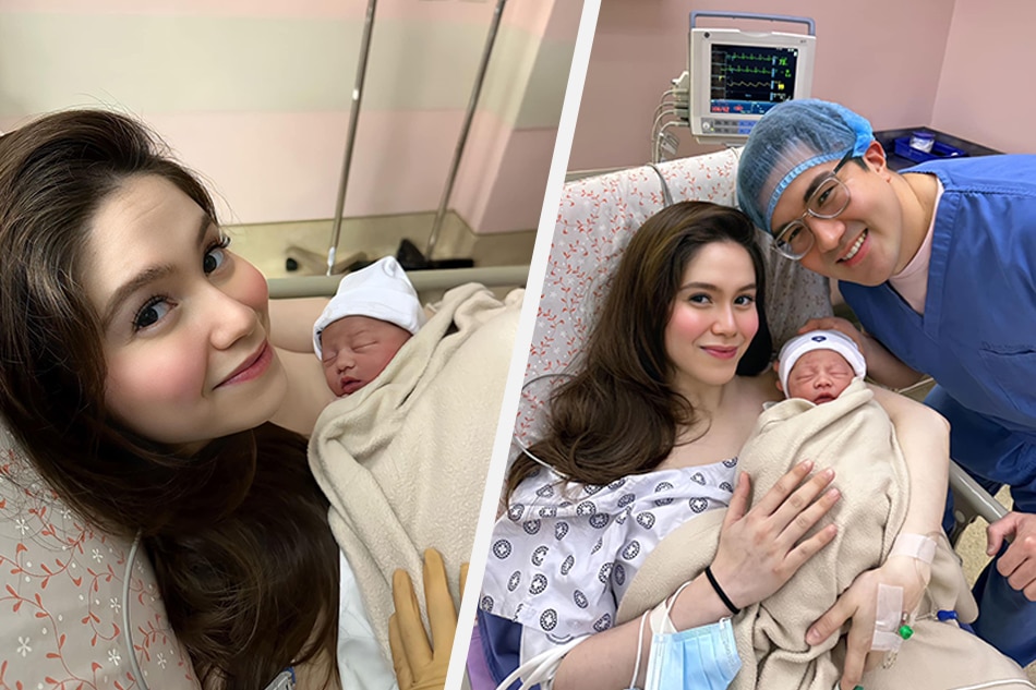 Jessy Mendiola and Luis Manzano pose for photos with their first child Isabella Rose shortly after the actress gave birth to the baby girl. Facebook: Jessy Mendiola