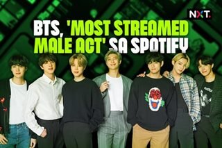 BTS, 'most streamed male act' sa Spotify