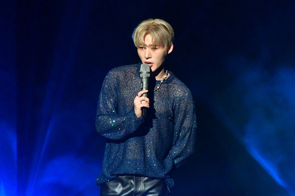 K-pop soloist B.I performs during a fan meeting in Quezon City on August 27, 2022. Mark Demayo, ABS-CBN News/File