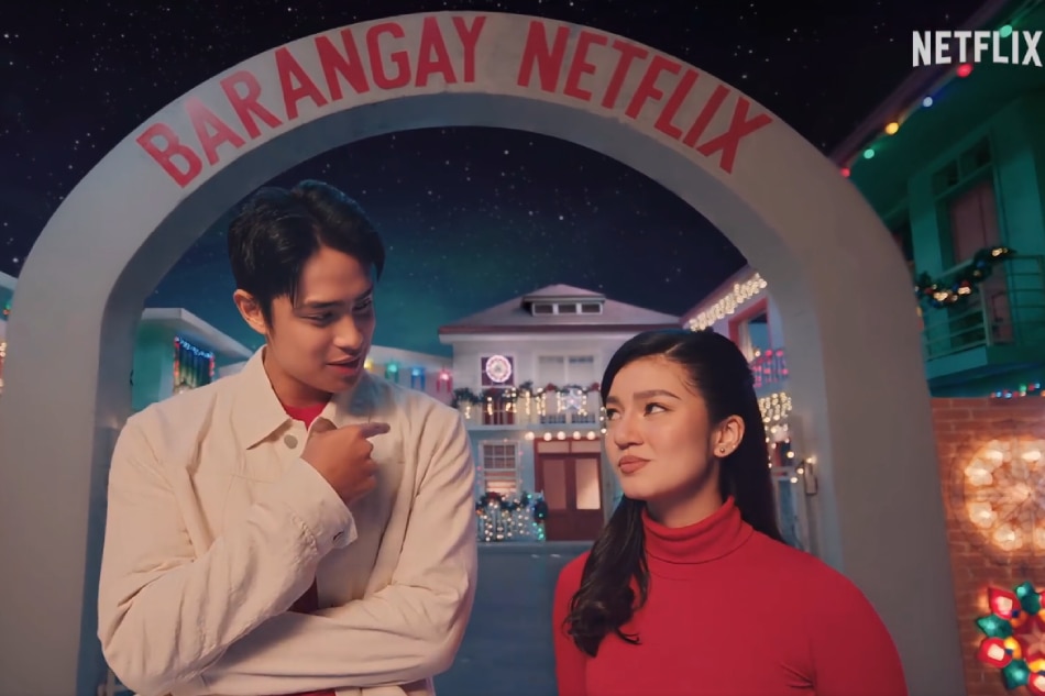 Donny Pangilinan and Belle Mariano, more popularly known as DonBelle, in the first-ever Christmas station ID of Netflix Philippines. Facebook/@netflixph