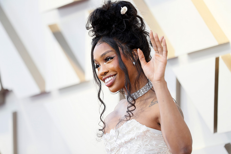 SZA arrives for the 91st annual Academy Awards ceremony at the Dolby Theatre in Hollywood, California, USA, February 24, 2019. White dress by Vivienne Westwood Couture, jewelry by Bulgari. Etienne Laurent, EPA-EFE/File.