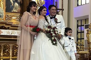 After over 18 years, Marc Logan, wife hold church wedding