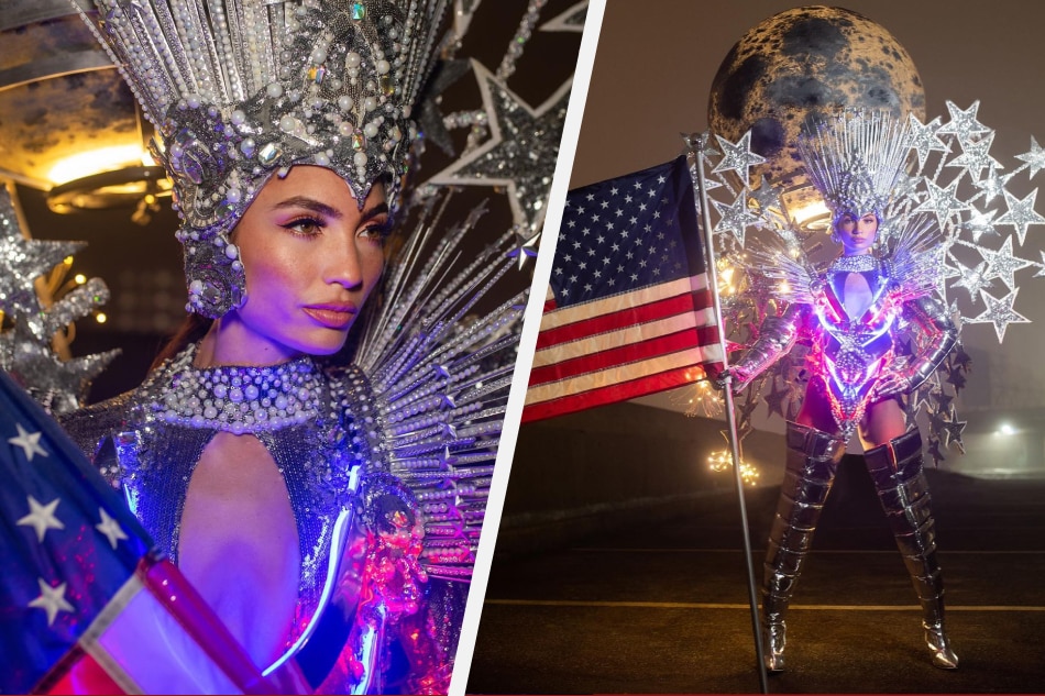 Miss USA R'Bonney Gabriel wears a creation by Filipino designer Patrick Isorena for the Miss Universe national costume competition. Instagram: @rbonneynola