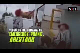 Vloggers na gumawa ng 'emergency prank', arestado
