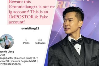 Ronnie Liang warns netizens vs impostor
