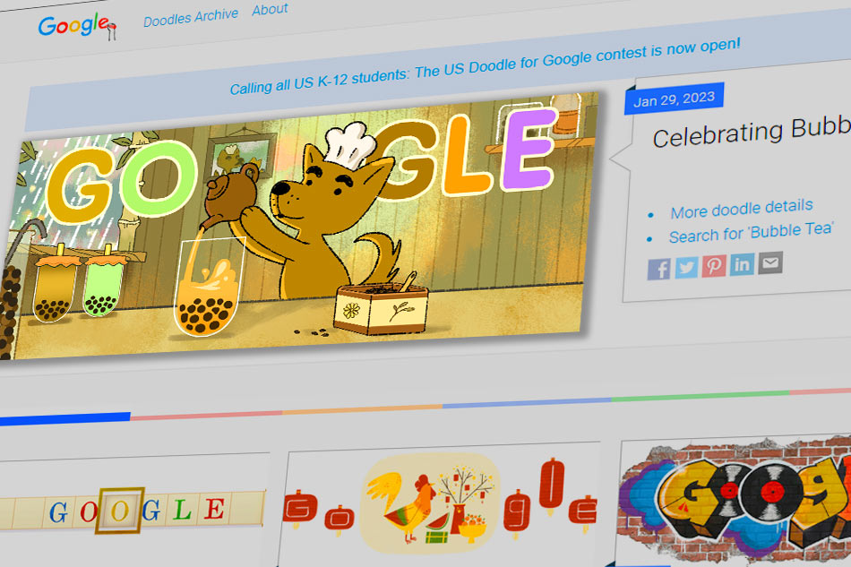 Google Doodle game celebrates the joys of bubble tea