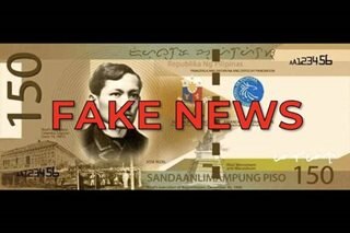 Bangko Sentral warns public vs fake P150 bill design