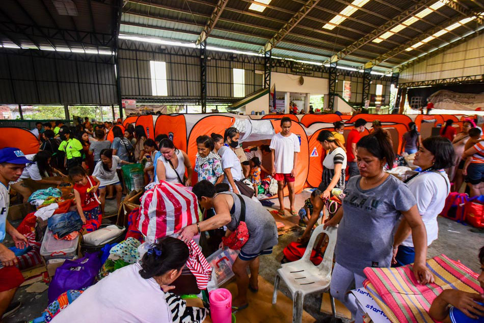 Temporary shelter for fire-displaced Masambong locals