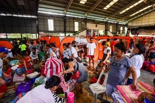 Temporary shelter for fire-displaced Masambong locals