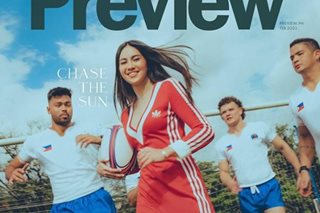 Atasha Muhlach poses with PH Volcanoes in fashion shoot
