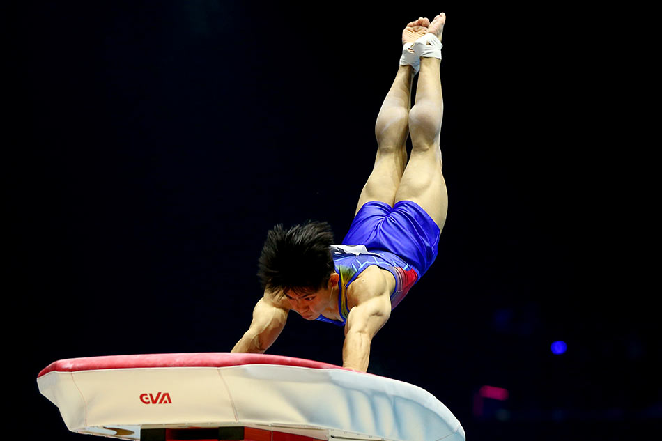 Carlos Yulo clinches silver as Armanian claims vault title in world  gymnastics tiff