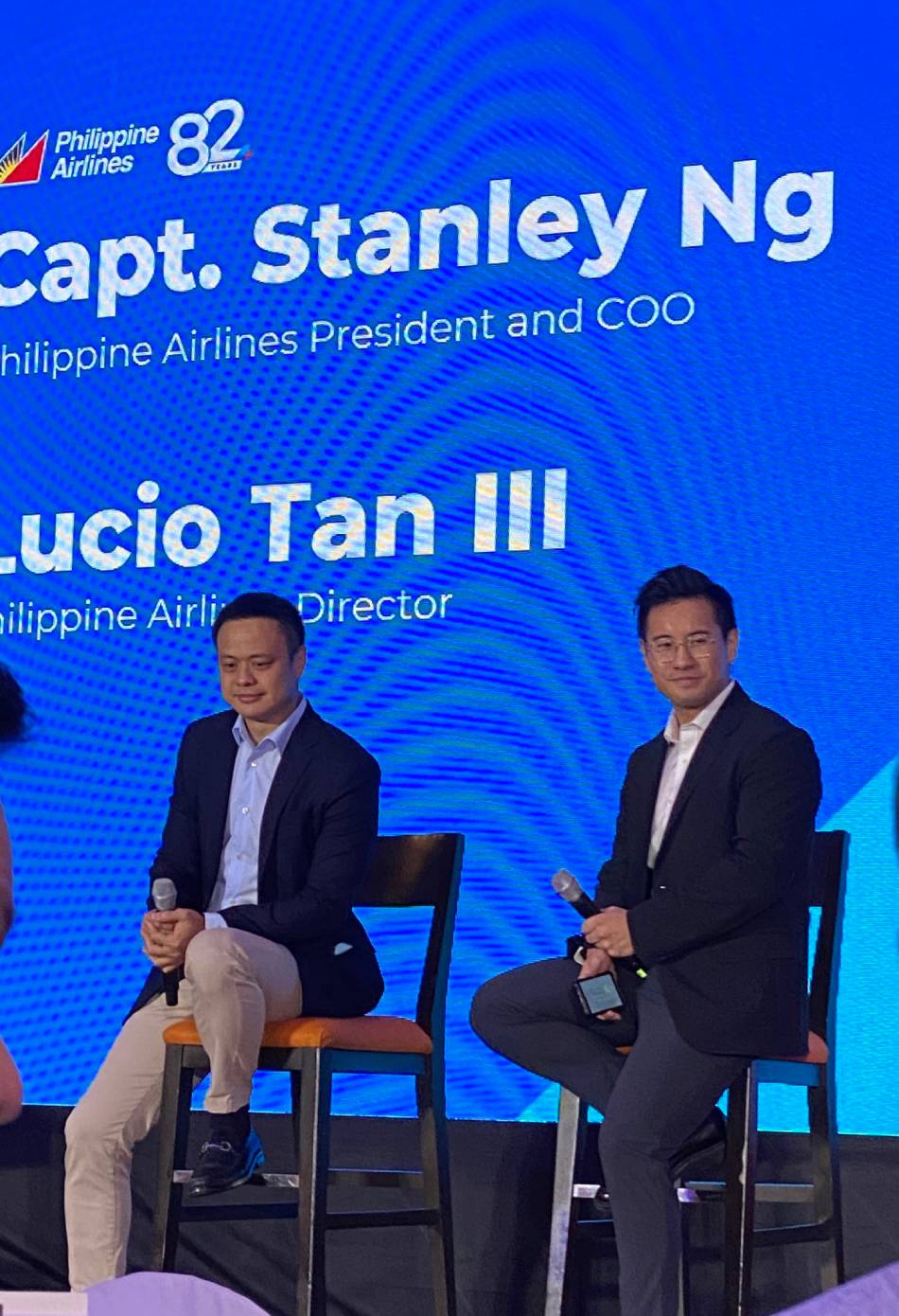 PAL President and COO Capt. Stanley Ng and PAL Director Lucio Tan III