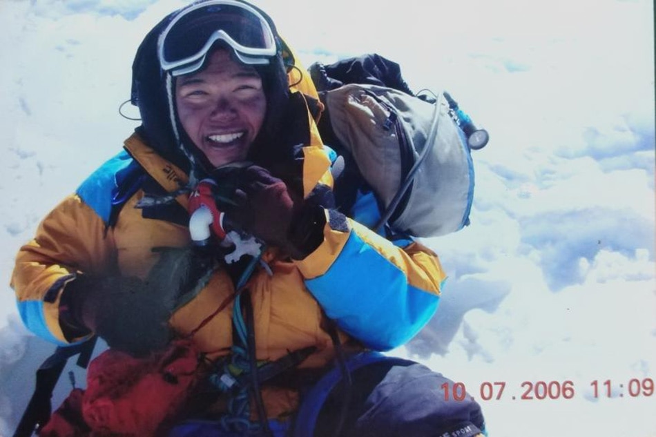Noelle Wenceslao while training for the ascent to Mt. Everest. Wenceslao is one of the first three Filipinas to reach the summit of the world's highest peak n May 2007. Photo: Noelle Wenceslao