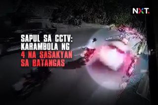 Sapul sa CCTV: Karambola ng 4 na sasakyan sa Batangas
