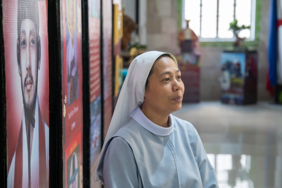 Sr. Rocel Peralta of the Sisters of Saint Andrew Kim Taegon is the only Filipino in her entire congregation. She and a handful of Korean nuns are now in-charge of taking care of the saint’s shrine at barangay Lolomboy in Bocaue, Bulacan. Jacqueline Parairo, ABS-CBN News